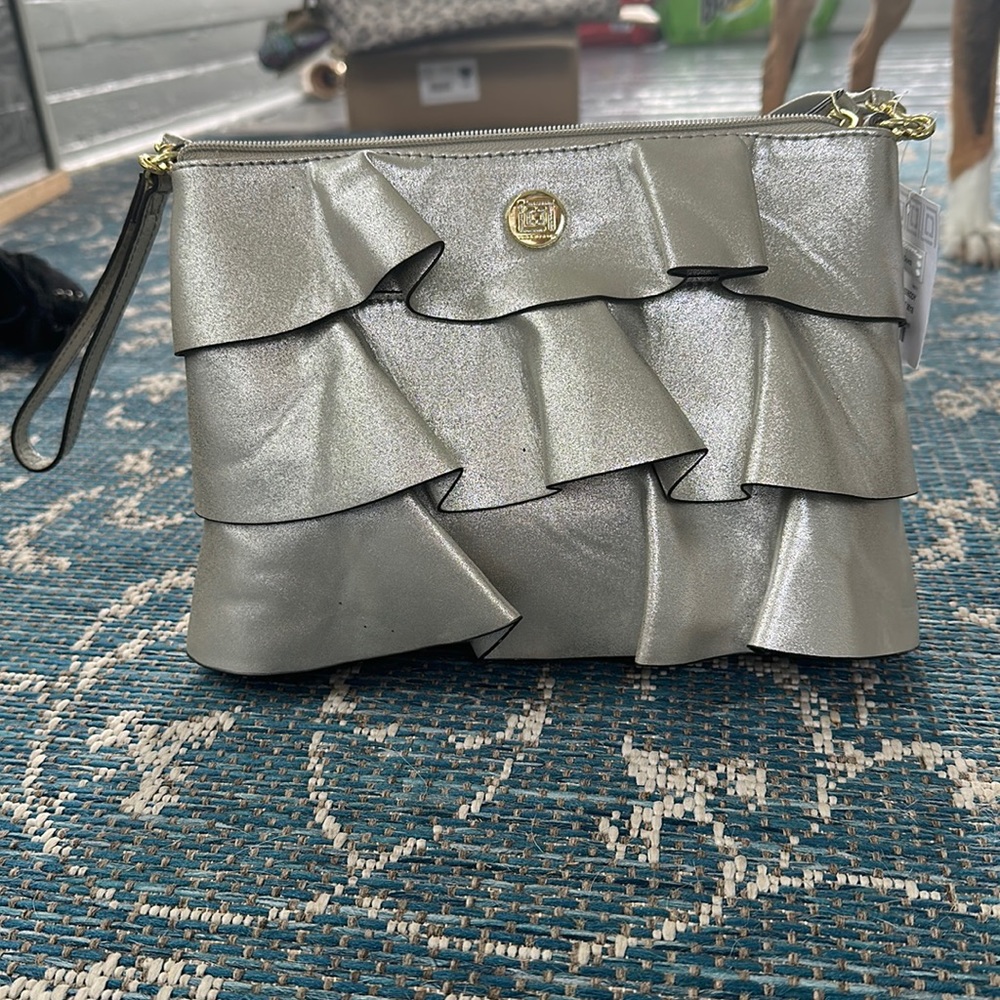 Spunky and shiny Liz Claiborne crossbody bag!